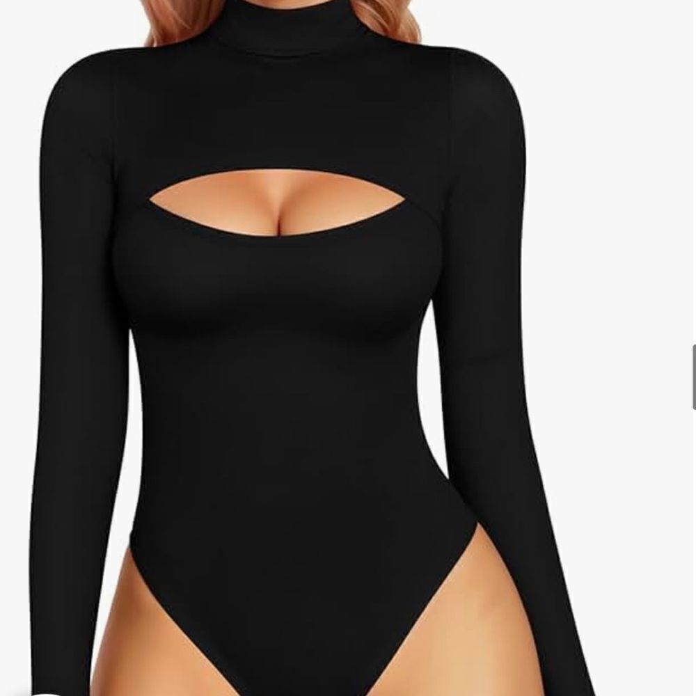 Black cut out bodysuit
